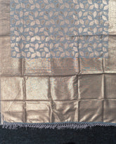SC3071 - Linen Saree With Foil Weaving